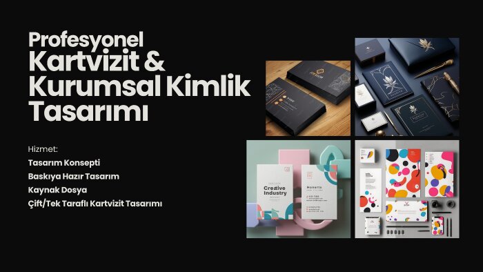markanıza profesyonel ve tutarlı bir görsel kimlik sunuyorum