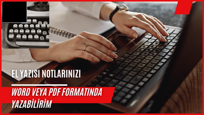 sizin için el yazısı notlarınızı word formatına aktarırım
