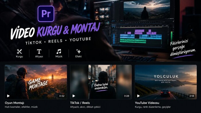 profesyonel YouTube kurgusu tasarlarım