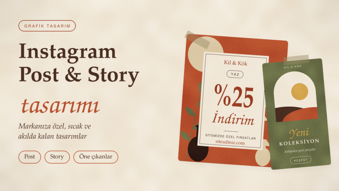 Instagram post ve story tasarımlarınızı hazırlarım