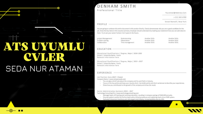 cv hazırlamada ats uyumlu içerik üretiyorum