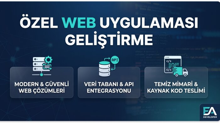 ihtiyacınıza özel modern web uygulamaları geliştiririm