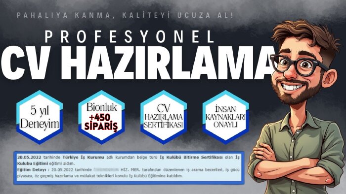 kaliteli ve ilgi çekici cv hazırlayabilirim