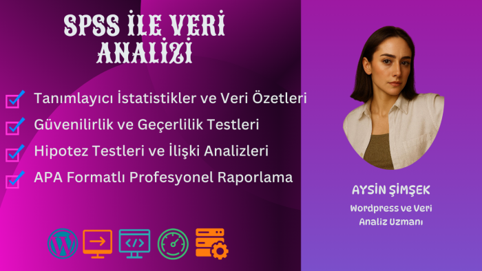 SPSS ile verilerinizi analiz eder apa formatlı rapor sunarım