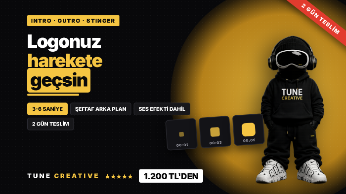 logonuz için modern intro ve outro animasyonu yaparım