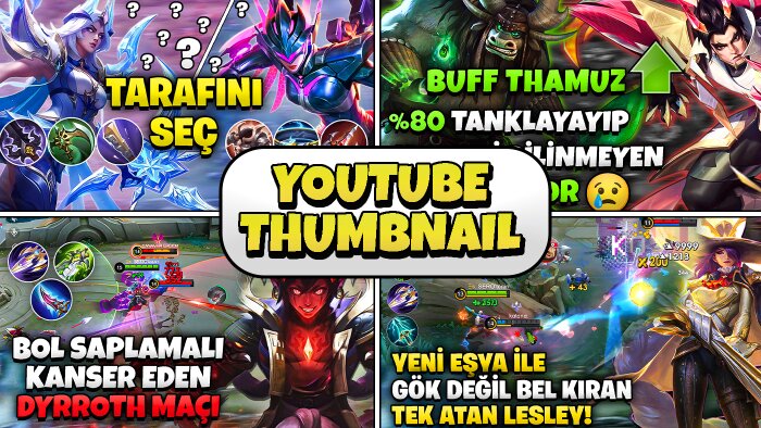 Youtube videonuz için kapak fotoğrafı thumbnail yaparım
