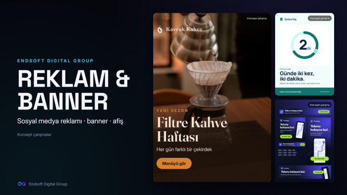 reklam görseli, web banner seti ve afiş tasarlarım