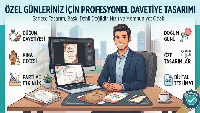 davetiye tasarımı yapıyorum