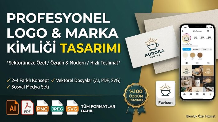 markanız için akılda kalıcı logo kurumsal kimlik  tasarlarım