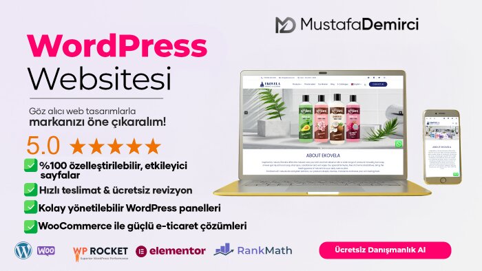 profesyonel olarak WordPress ve PHP işlerinizi yaparım