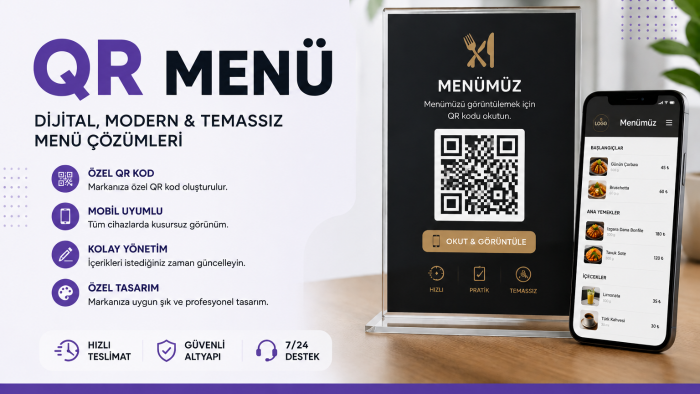 işletmeniz için yönetilebilir QR menü hazırlarım