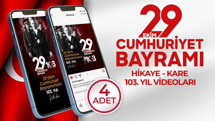 29 Ekim cumhuriyet bayramı hikaye videosu hazırlarım