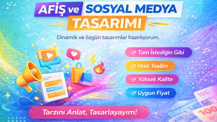 döneme uygun ilgi çekici afiş ve reklam tasarımı yapabilirim