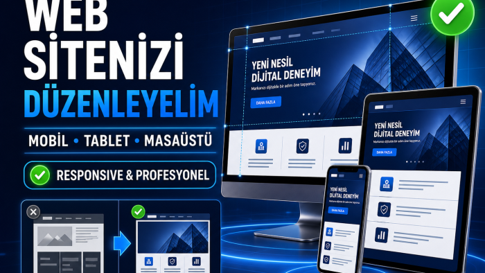 web sitenizi düzenler ve mobil uyumlu hale getiririm