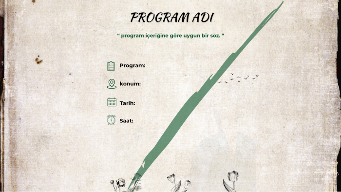etkinlikleriniz için uygun afişler hazırlarım
