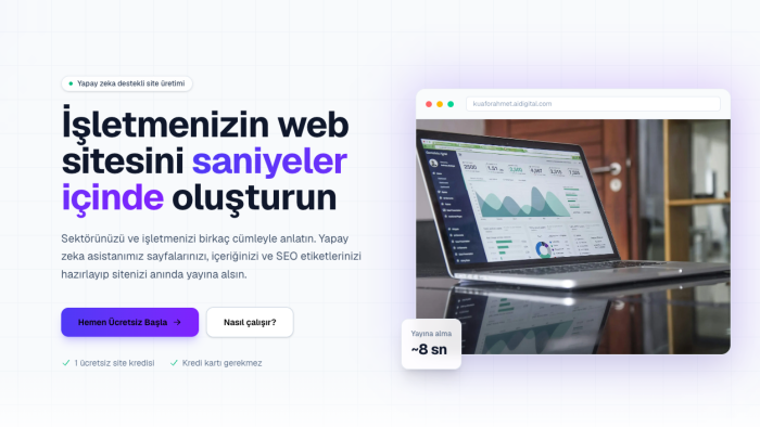 hızlı ve optimizasyonlu bir şekilde sitenizi yaparım