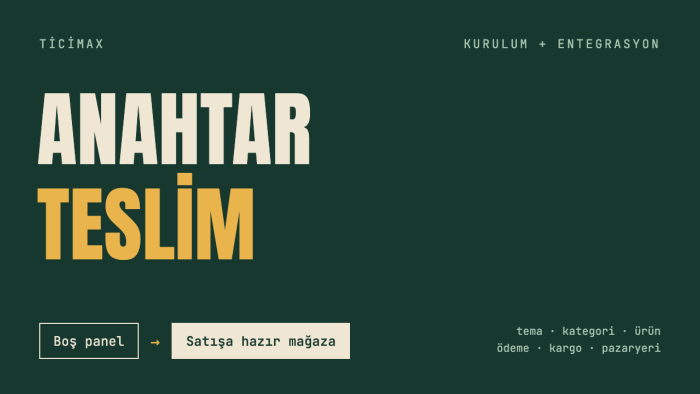 ticimax e-ticaret sitenizi anahtar teslim kurarım