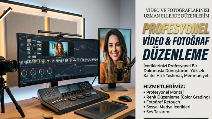 profesyonel bir şekilde video ve fotoğraflarınızı düzenlerim