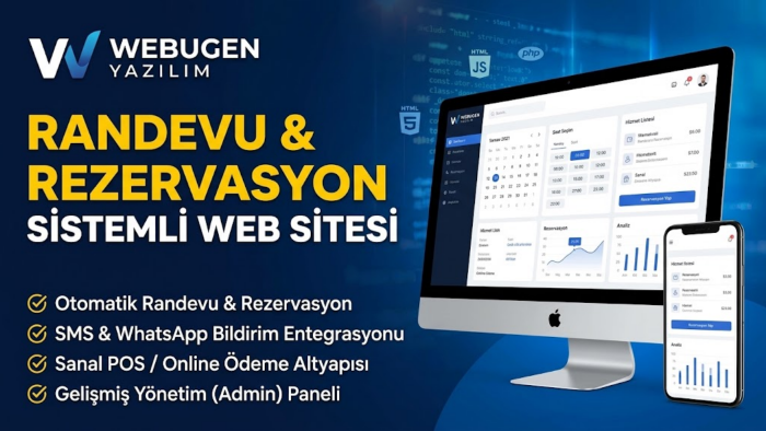 randevu ve rezervasyon sistemli web sitenizi yapabilirim