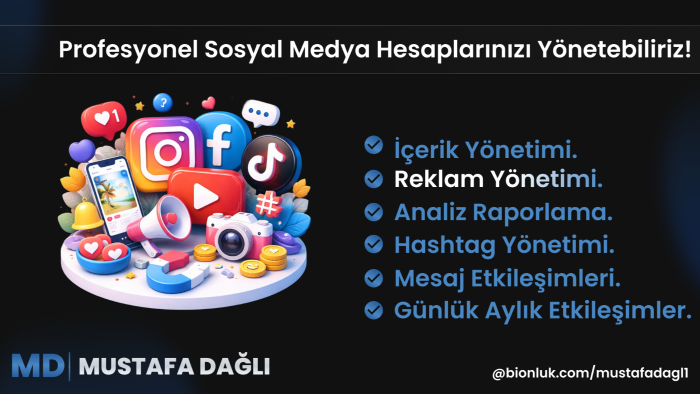 sosyal medya hesaplarınızı yönetebilirim