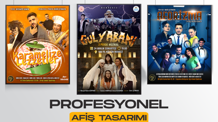 tiyatro, film ve etkinlikleriniz için afişi tasarlayabilirim