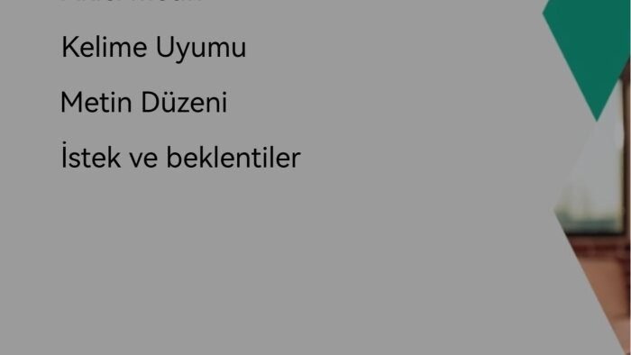 isteklere yönelik ürünlerle birlikte metinler hazırlarım