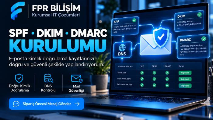 SPF DKIM DMARC kayıtlarını yapılandırırım