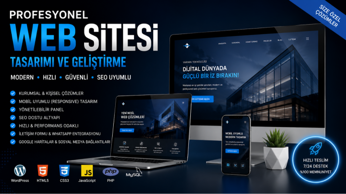 profesyonel şekilde anahtar teslim web sitesi yaparım