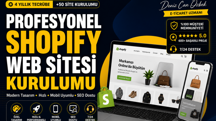 profesyonel shopify mağazanızı 7 günde kurarım