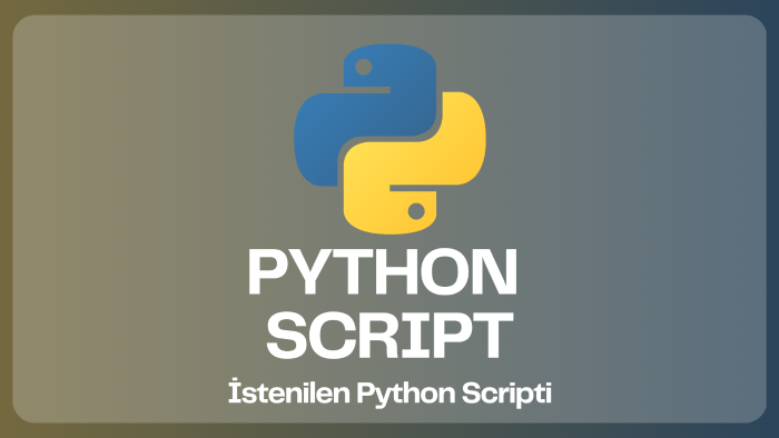 isteğe özel python scripti yazabilirim