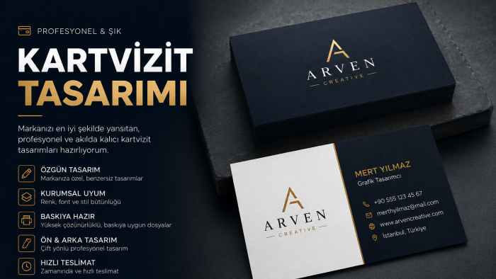modern ve profesyonel kartvizit tasarımları yapıyorum