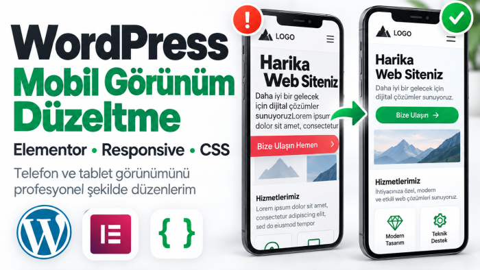 WordPress sitenizin mobil görünümünü düzeltirim
