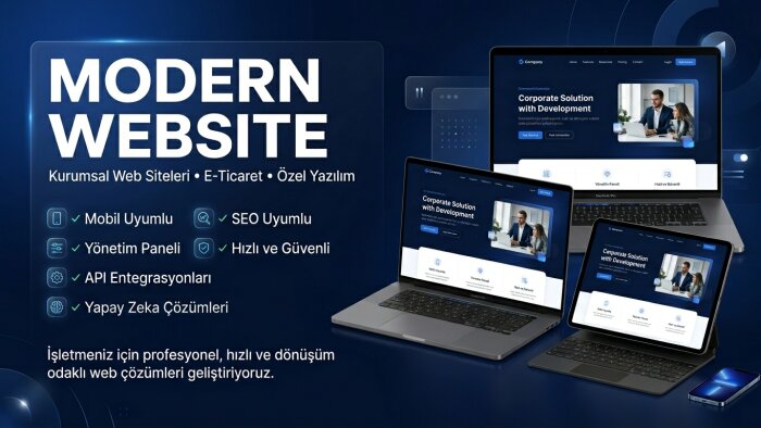 işletmeniz için modern kurumsal web sitesi yapabilirim