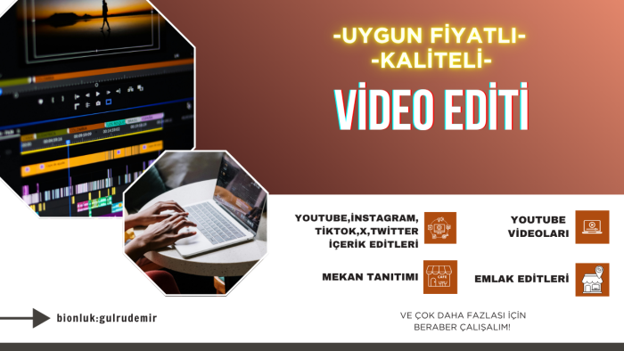 yaratıcı ve güncel olarak videolarınızı editlerim