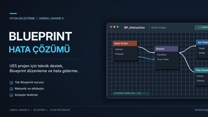 Unreal Engine 5 Blueprint desteği veririm