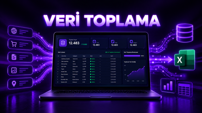 istediğiniz sitelerden veri toplar ve raporlarım