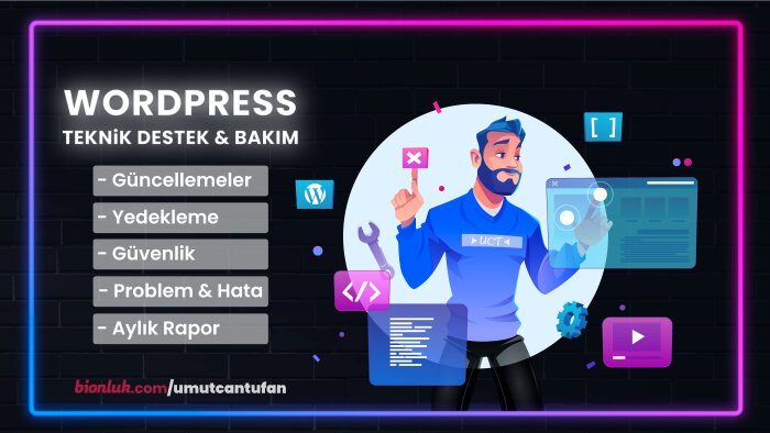 web sitenizin teknik destek ve bakımlarını sorunuzca yaparım