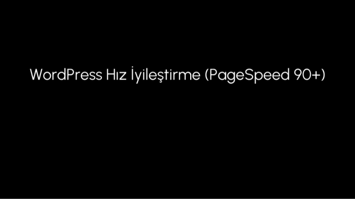 WordPress sitenizi Core Web Vitals ve PageSpeed 90+ yaparım