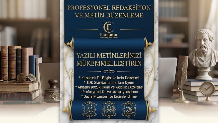 yazılı metinleriniz için redaksiyon yapabilirim