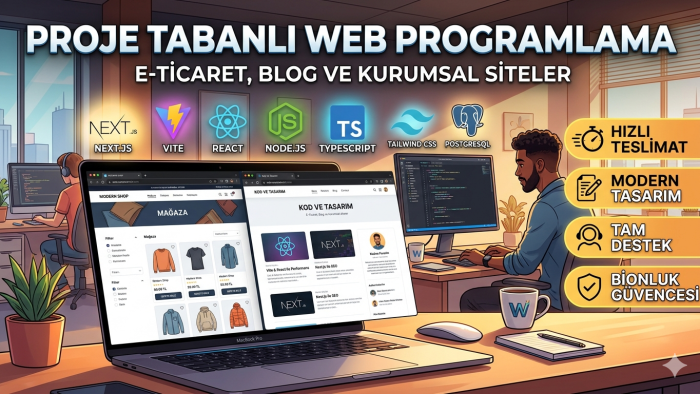 modern teknolojiler ile profesyonel web siteleri kurarım
