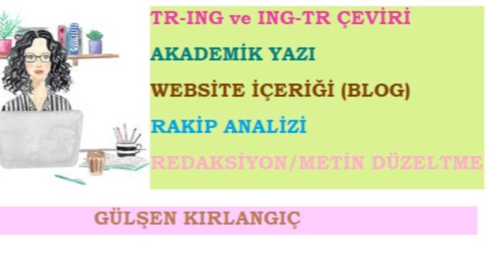 İngilizce yazı, çeviri ve redaksiyon hizmeti sunarım