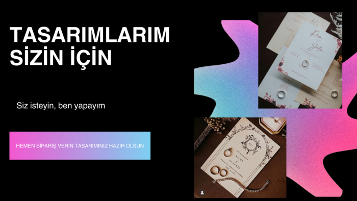 düğün & nişan & açılış davetiyesi hazırlarım
