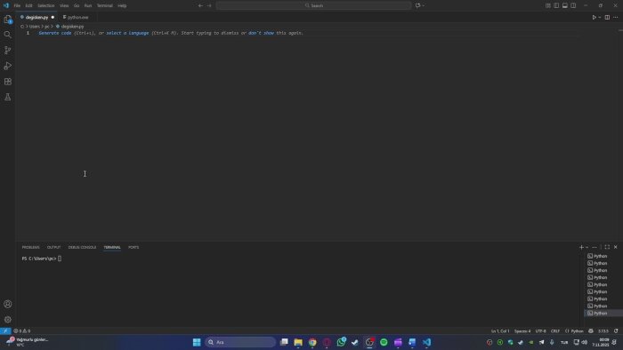 Python dersleri verip sorularınızı çözerim