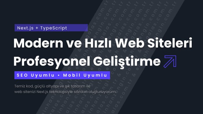 Next.js ve TypeScript ile modern web siteleri geliştiririm
