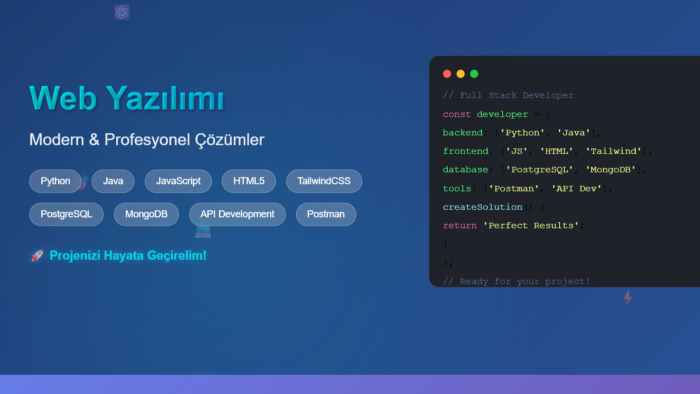 uzman olduğum konuda ölçeklenebilir yazılım geliştiririm