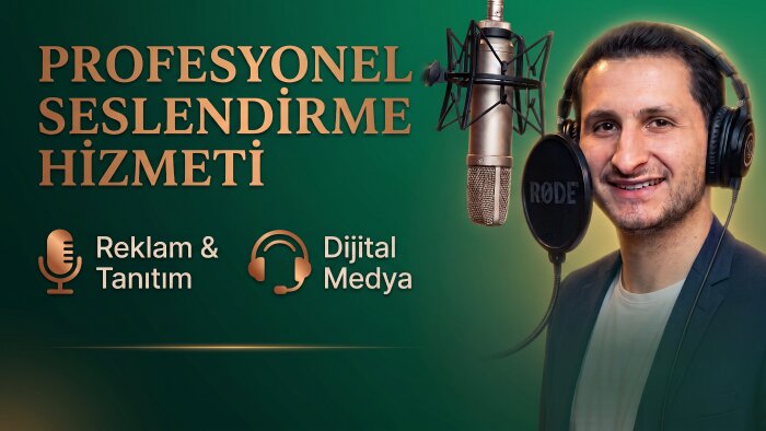markanız için profesyonel seslendirme yapıyorum