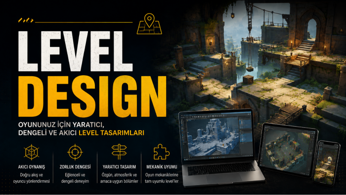 oyununuza özel yaratıcı level tasarımları hazırlarım