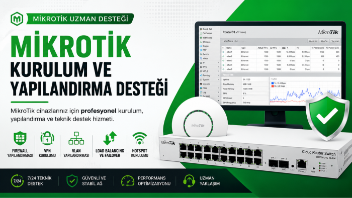 mikrotik kurulum ve yapılandırma desteği veririm