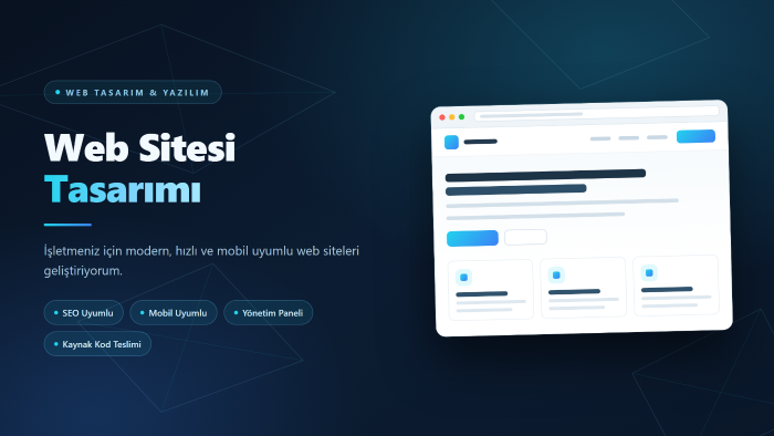  size özel modern ve hızlı web siteleri tasarlarım