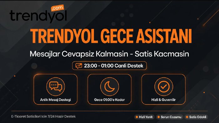 Trendyol için canlı destek ve gece mesaj takibi yaparım